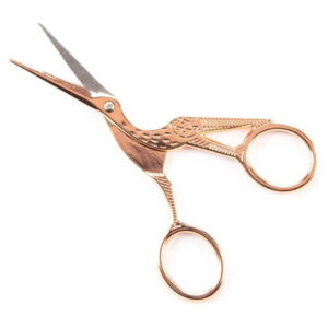 Rose Gold Stork Sewing Embroidery Scissors (3.5")