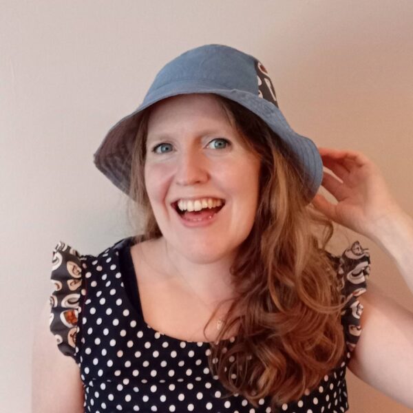 Bucket Hat Ready to Sew Kit, Victorian Navy