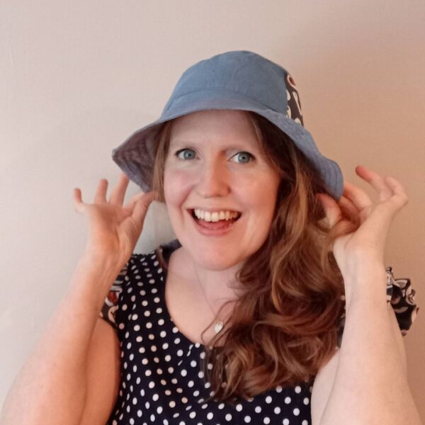 Bucket Hat Ready to Sew Kit, Victorian Navy - Image 2