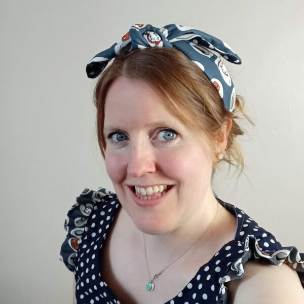 1940s Headband Ready to Sew Kit, Victorian Navy - Image 2