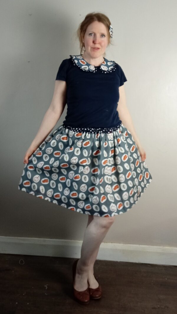 Skirt Gathered Ready to Sew Kit, Victorian Navy - Image 3